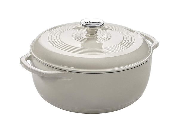 Lodge 6 Quart Enameled Cast Iron Dutch Oven. Classic Red Enamel Dutch Oven (Island Spice Red)