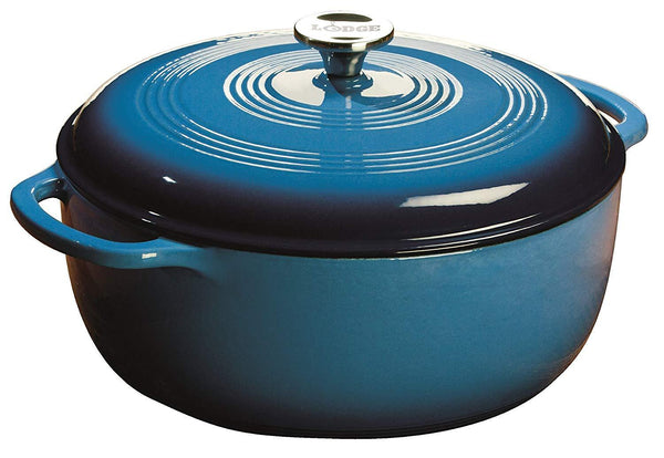 Lodge 6 Quart Enameled Cast Iron Dutch Oven. Classic Red Enamel Dutch Oven (Island Spice Red)