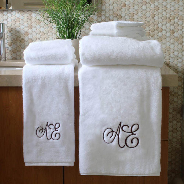 Bath Linens for Home, Office, and Gifts. Hotel Collection 100% USA Made Organic Cotton 2-Piece Wash Cloth Set - White - 13"X13" Super Absorbent