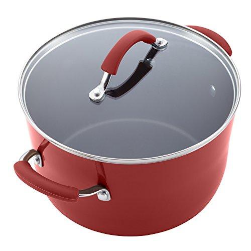 Rachael Ray 16344 12-Piece Aluminum Cookware Set, Agave Blue