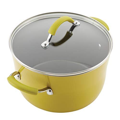 Rachael Ray 16344 12-Piece Aluminum Cookware Set, Agave Blue