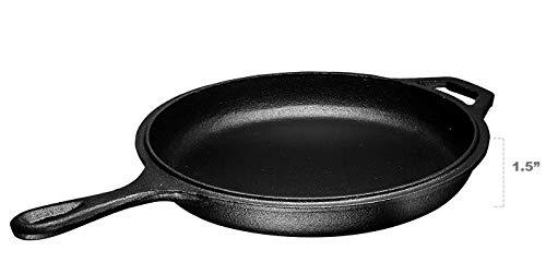 Ultimate Pre-Seasoned 2-In-1 Cast Iron Multi-Cooker – Heavy Duty 3 Quart Skillet and Lid Set, Versatile Healthy Design, Non-Stick Kitchen Cookware, Use As Dutch Oven Frying Pan (Pre-Seasoned)