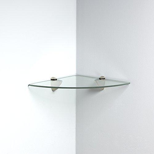Knape & Vogt Vogt Kt-0134-1212Sn Decorative Corner Glass Shelf Kit L X 12 in W, 12 x 12"
