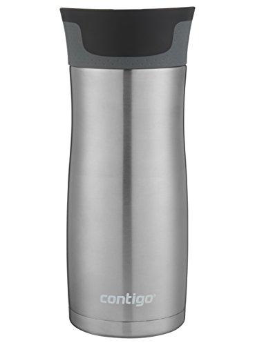Contigo AUTOSEAL West Loop Vaccuum-Insulated Stainless Steel Travel Mug, 16 oz, Stainless Steel/Monaco Blue, 2-Pack