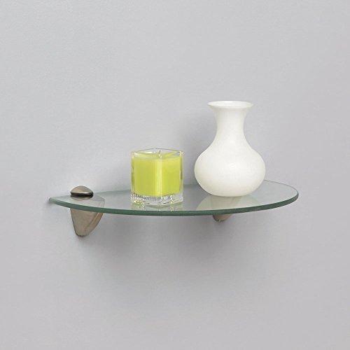 Knape & Vogt Vogt Kt-0134-1212Sn Decorative Corner Glass Shelf Kit L X 12 in W, 12 x 12"