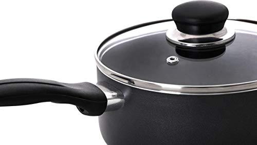 Utopia Kitchen 2 Quart Nonstick Saucepan with Glass Lid - Induction Bottom - Multipurpose Use for Home Kitchen or Restaurant