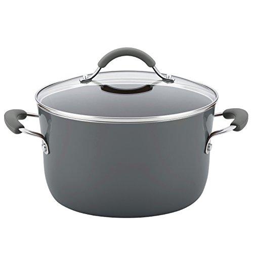 Rachael Ray 16344 12-Piece Aluminum Cookware Set, Agave Blue