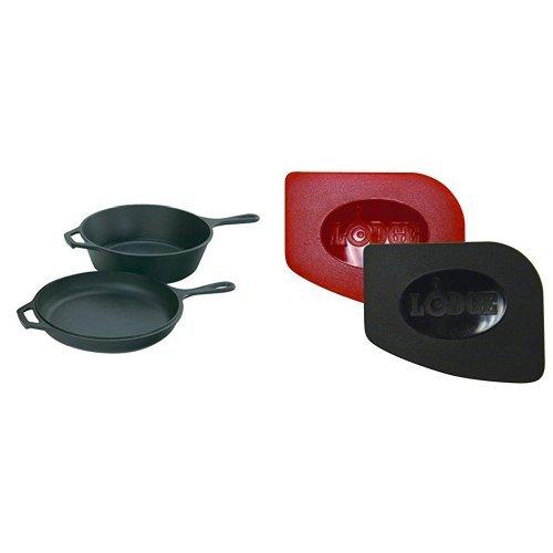 Lodge 3 Quart Cast Iron Combo Cooker. Pre-seasoned Cast Iron Skillet, Fryer, Dutch Oven, and Convertible Skillet/Griddle Lid