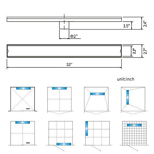 DESFAU Tile Insert Linear Shower Drain, 24-Inch Brushed Nickel Shower Floor Drain JD47032500BN6US#KL
