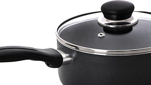 Utopia Kitchen 2 Quart Nonstick Saucepan with Glass Lid - Induction Bottom - Multipurpose Use for Home Kitchen or Restaurant