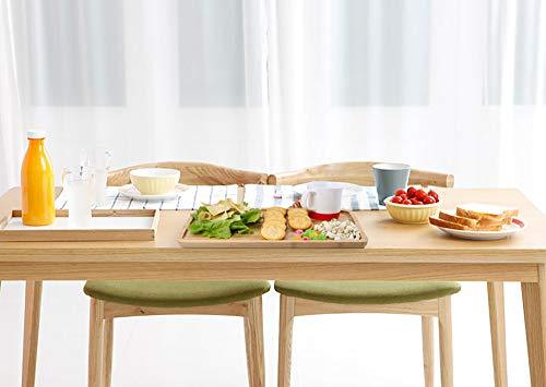 Bamboo Tray Bathroom Rectangle Serving Tray With Handles, 12 x 8.5" Serve Food Coffee or Tea at Home, Hotel & Restaurant By HTB