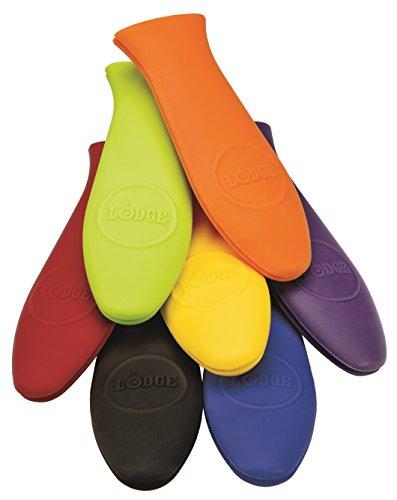 Lodge Silicone Hot Handle Holder. Black Silicone Hot Handle Cover for Cast Iron Assist Handles. (Black)
