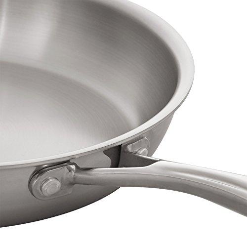 Stone & Beam Fry Pan With Lid, 12 Inch, Tri-Ply Stainless Steel
