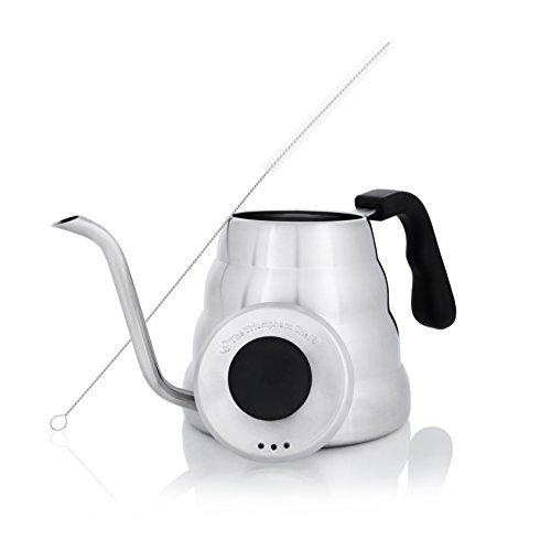 Pour Over Kettle Coffee Maker: Stainless Steel Gooseneck Drip Kettles for Ground Beans Hand Drip Coffees & Loose Leaf Tea - Barista Quality 1.2 liter by The Triumphant Chef