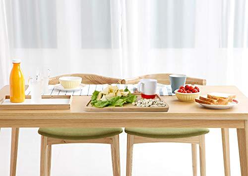 Bamboo Tray Bathroom Rectangle Serving Tray With Handles, 12 x 8.5" Serve Food Coffee or Tea at Home, Hotel & Restaurant By HTB