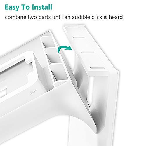 WALI Wall Outlet Shelf Standard Vertical Duplex GFCI Décor Outlet with Cable Channel Charging for Cell Phone, Dot 1st and 2nd 3rd Gen, Google Home, Speaker up to 10lbs (OLS001-W), White