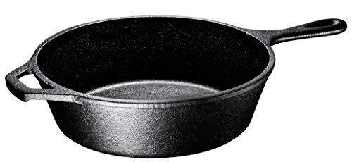 Ultimate Pre-Seasoned 2-In-1 Cast Iron Multi-Cooker – Heavy Duty 3 Quart Skillet and Lid Set, Versatile Healthy Design, Non-Stick Kitchen Cookware, Use As Dutch Oven Frying Pan (Pre-Seasoned)