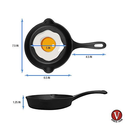 Large Pre-Seasoned Cast Iron Skillet by Victoria, 12-inch Round Frying Pan with Helper Handle, 100% Non-GMO Flaxseed Oil Seasoned, SKL-212