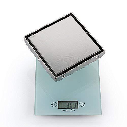 DESFAU Square Shower Drain 6-Inch, Tile Insert Square Drain JD47030900BNUS