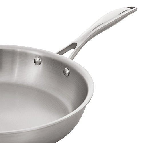 Stone & Beam Fry Pan With Lid, 12 Inch, Tri-Ply Stainless Steel