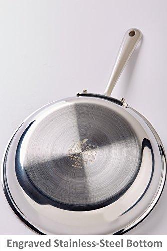 All-Clad 41126 Stainless Steel Fry Pan with Lid, Dishwasher Safe , Tri-Ply Bonded, 12 Inch Pan, Silver