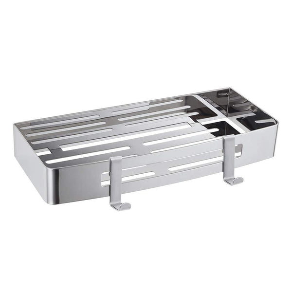 GERUIKE Bathroom Shower Shelf Wall Mounted Stainless Steel Rectangular Caddy Organizer Rustproof Self Adhesive