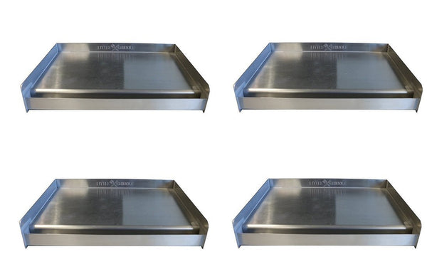 Little Griddle SQ180 100% Stainless Steel Universal Griddle with Even Heating Cross Bracing for Charcoal/Gas Grills, Camping, Tailgating, and Parties (18"x13"x3")