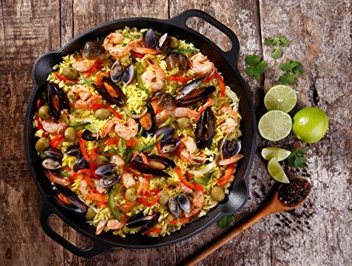 Large Pre-Seasoned Cast Iron Skillet by Victoria, 12-inch Round Frying Pan with Helper Handle, 100% Non-GMO Flaxseed Oil Seasoned, SKL-212