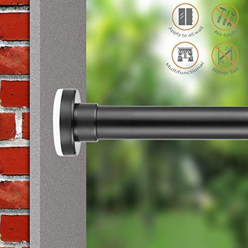 ALLZONE Tension Shower Window Curtain Rod,42-81 Inches, Never Collapse,No Drilling, NEVERRUST