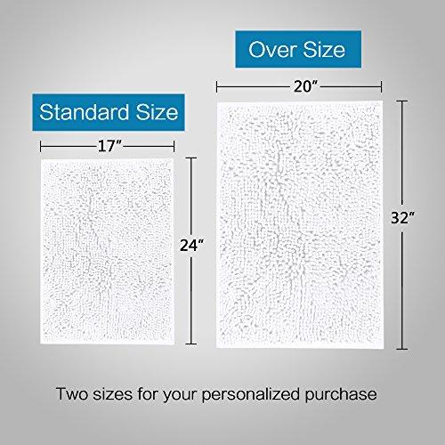 20x32 inch Oversize Bathroom Rug Shag Shower Mat Soft Texture Floor Mat Machine-Washable Bath mats with Water Absorbent Soft Microfibers Rugs for Kitchen, Navy