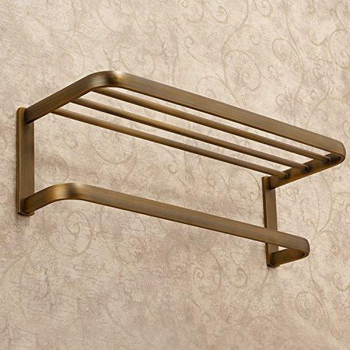 Leyden Retro Bathroom Accessories Solid Brass Antique Brass Finished Bathroom Shelves Space Saver Shelf Wall maounted