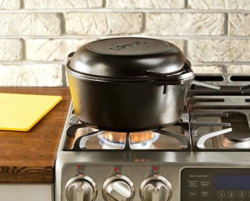 Lodge L8DD3 Cast Iron Dutch Oven, 5 qt,