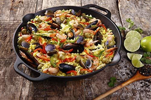 Large Pre-Seasoned Cast Iron Skillet by Victoria, 12-inch Round Frying Pan with Helper Handle, 100% Non-GMO Flaxseed Oil Seasoned, SKL-212