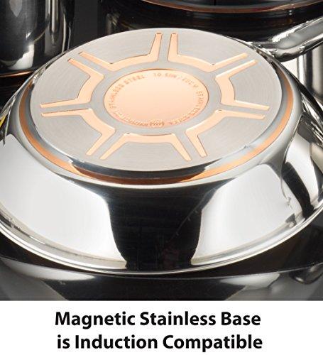 T-fal Hard Anodized Cookware Set, Nonstick Pots and Pans Set, 17 Piece, Thermo-Spot Heat Indicator,  Black