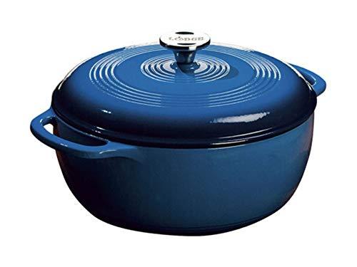 Lodge 6 Quart Enameled Cast Iron Dutch Oven. Classic Red Enamel Dutch Oven (Island Spice Red)