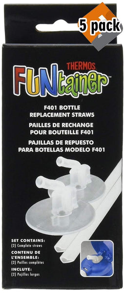 Thermos Replacement Straws for 12 Ounce Funtainer Bottle, Clear