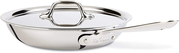 All-Clad 41126 Stainless Steel Fry Pan with Lid, Dishwasher Safe , Tri-Ply Bonded, 12 Inch Pan, Silver
