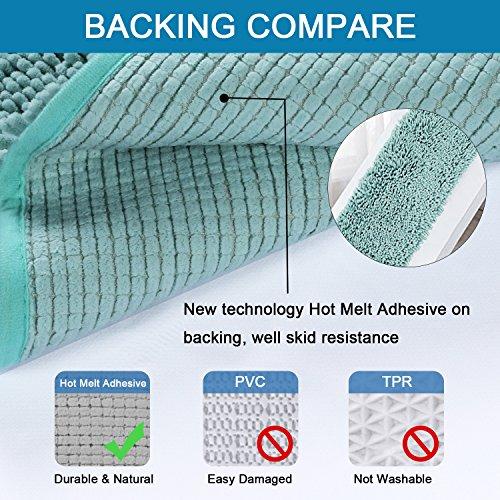 20x32 inch Oversize Bathroom Rug Shag Shower Mat Soft Texture Floor Mat Machine-Washable Bath mats with Water Absorbent Soft Microfibers Rugs for Kitchen, Navy