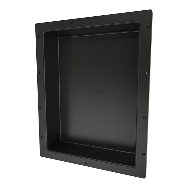 Redi Niche Single Recessed Shower Shelf – Black, One Inner Shelf, 16-Inch Width x 14-Inch Height x 4-Inch Depth
