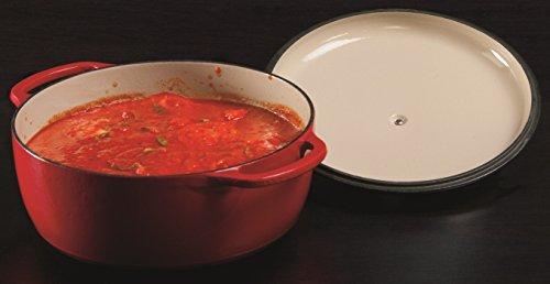 Lodge 6 Quart Enameled Cast Iron Dutch Oven. Classic Red Enamel Dutch Oven (Island Spice Red)