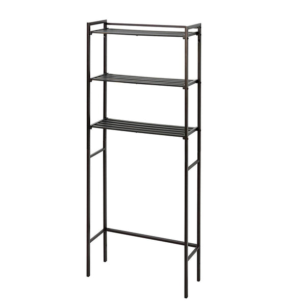 Zenna Home 2212NN Slat Style Bathroom Wall Shelf, Satin Nickel