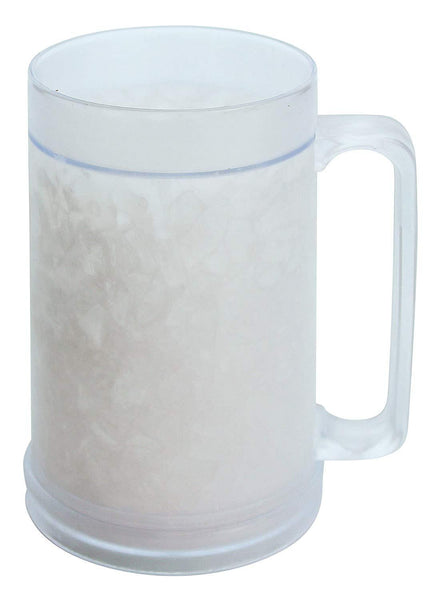 Double Wall Gel Frosty Freezer Mugs 16oz, Set of Two, Clear