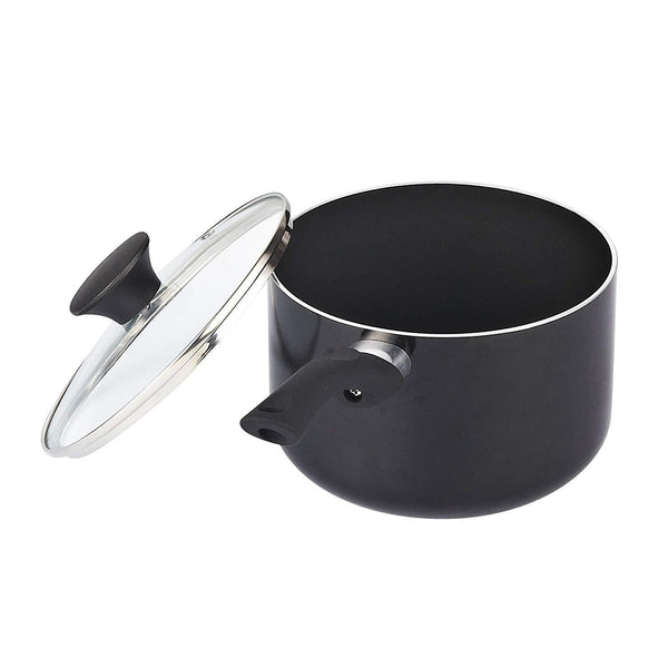 Cook N Home 15-Piece Nonstick Stay Cool Handle Cookware Set, Black