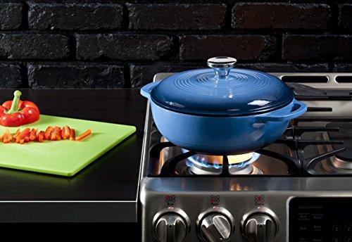 Lodge 6 Quart Enameled Cast Iron Dutch Oven. Classic Red Enamel Dutch Oven (Island Spice Red)
