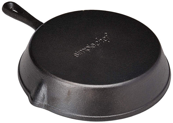 Simple Chef Cast Iron Skillet 3-Piece Set - Best Heavy-Duty Professional Restaurant Chef Quality Pre-Seasoned Pan Cookware Set - 10", 8", 6" Pans - Great For Frying, Saute, Cooking, Pizza & More,Black