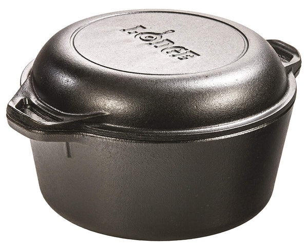 Lodge L8DD3 Cast Iron Dutch Oven, 5 qt,