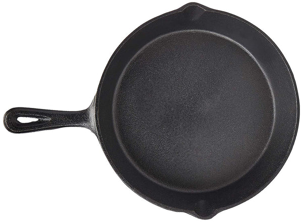 Simple Chef Cast Iron Skillet 3-Piece Set - Best Heavy-Duty Professional Restaurant Chef Quality Pre-Seasoned Pan Cookware Set - 10", 8", 6" Pans - Great For Frying, Saute, Cooking, Pizza & More,Black