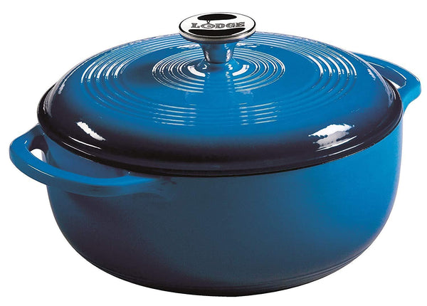 Lodge 6 Quart Enameled Cast Iron Dutch Oven. Classic Red Enamel Dutch Oven (Island Spice Red)