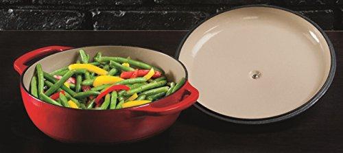 Lodge 6 Quart Enameled Cast Iron Dutch Oven. Classic Red Enamel Dutch Oven (Island Spice Red)