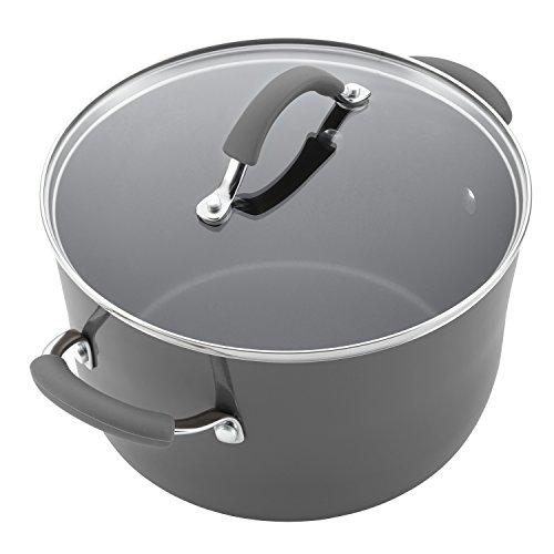 Rachael Ray 16344 12-Piece Aluminum Cookware Set, Agave Blue